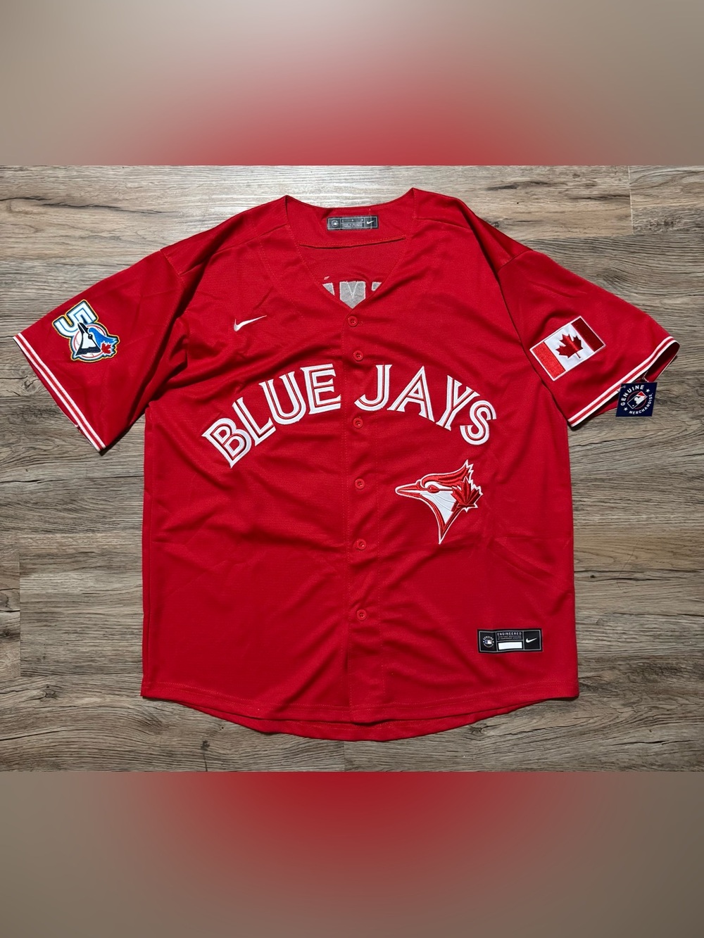 Canada Day Blue Jays 50th Anniversary Clement Jersey - LARGE